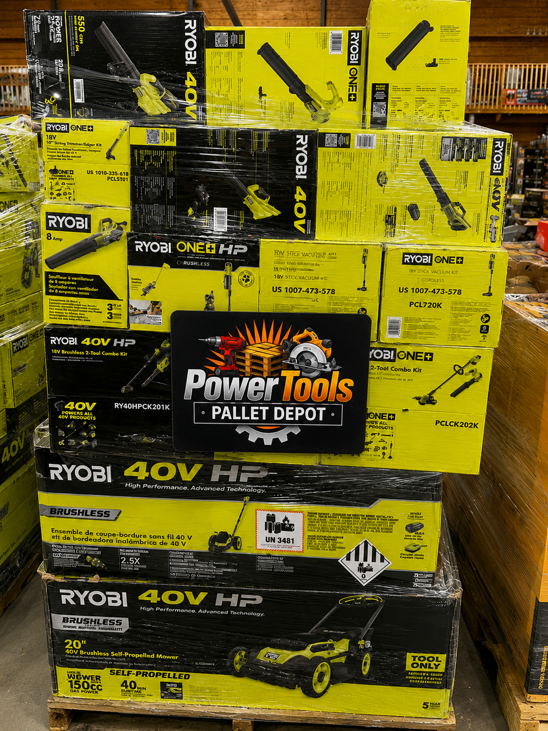 RYOBI 40V OPE Tools Pallet – Grade A – 58 Units