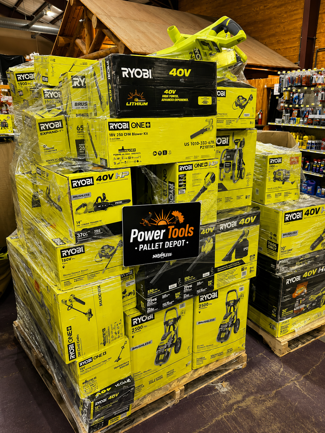 Ryobi 40V System Power Tools Pallet – Grade A – 56 Units