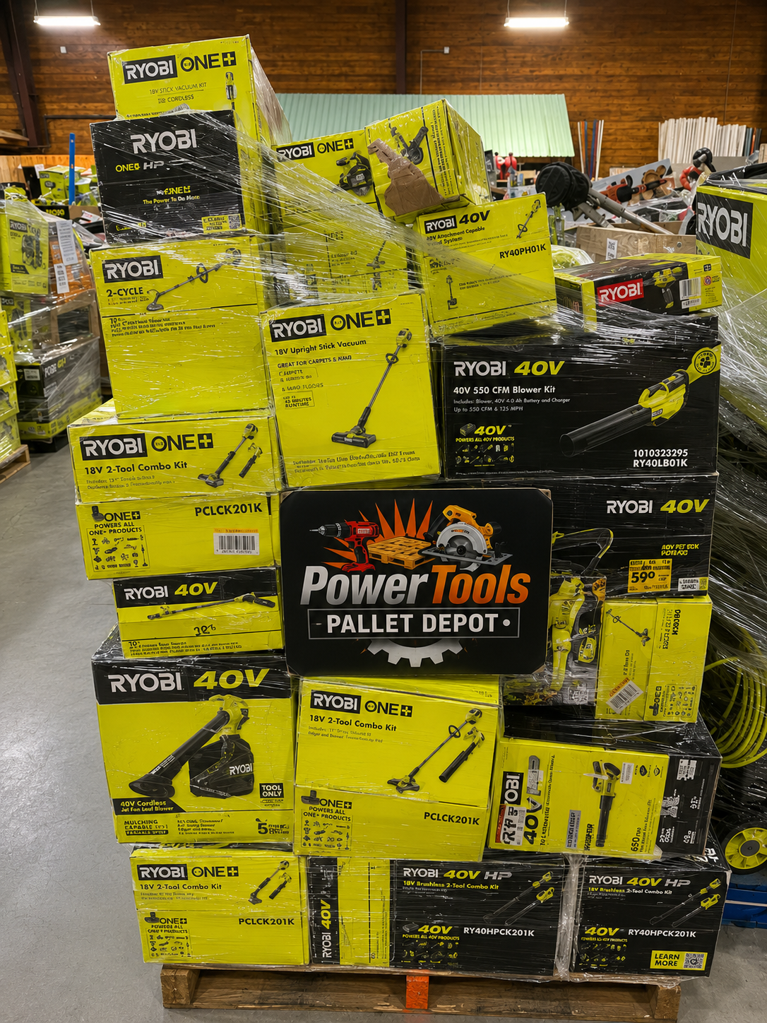 RYOBI 40V OPE Tools Pallet – Grade A – 52 Units