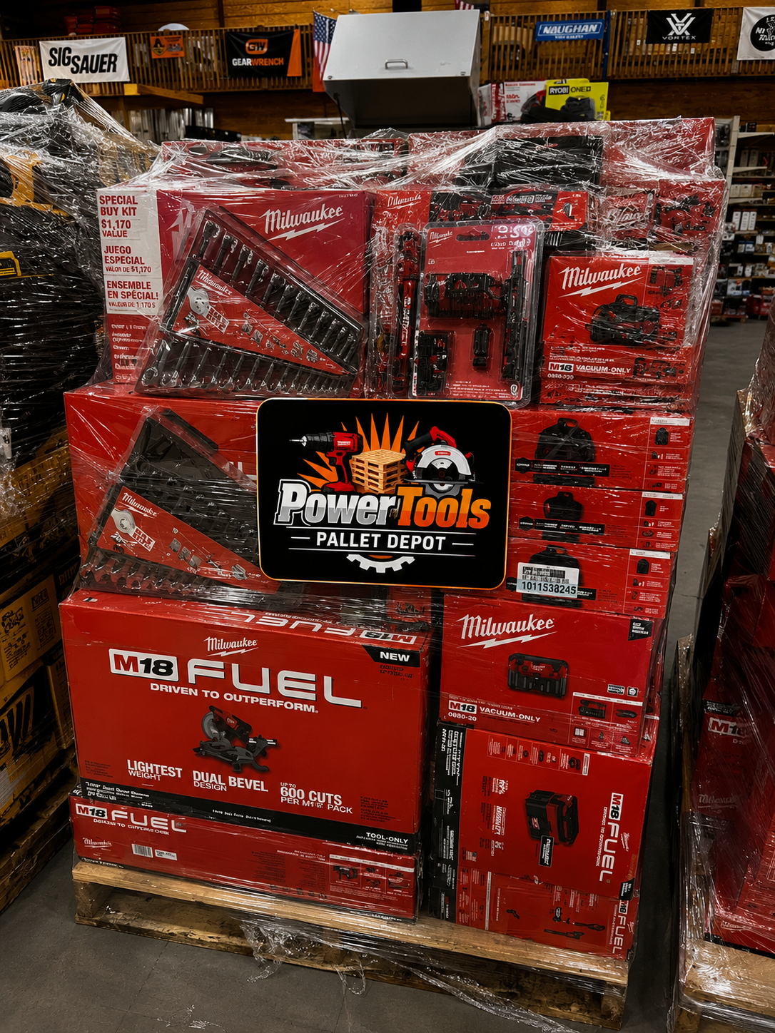 Milwaukee M18 FUEL Power Tools & Accessories Pallet – Grade A – 104 Units