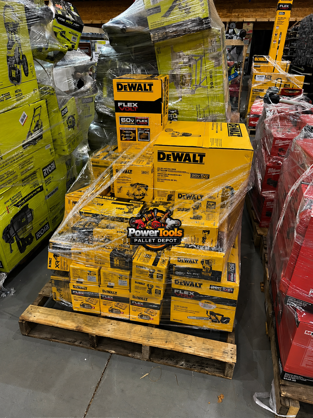 DeWalt FLEXVOLT Power Tools Pallet – Grade A – 48+ Units