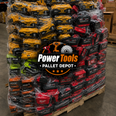 Mixed Power Tool Batteries & Chargers Pallet – Grade A – 210 Units