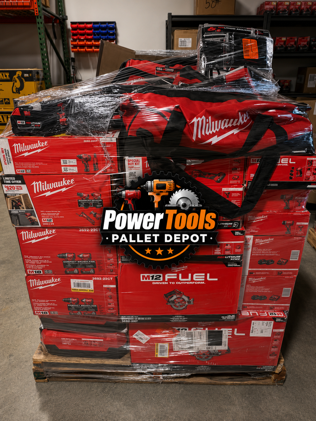 Milwaukee M12 / M18 Mixed Tools Pallet – Grade A – 86 Units
