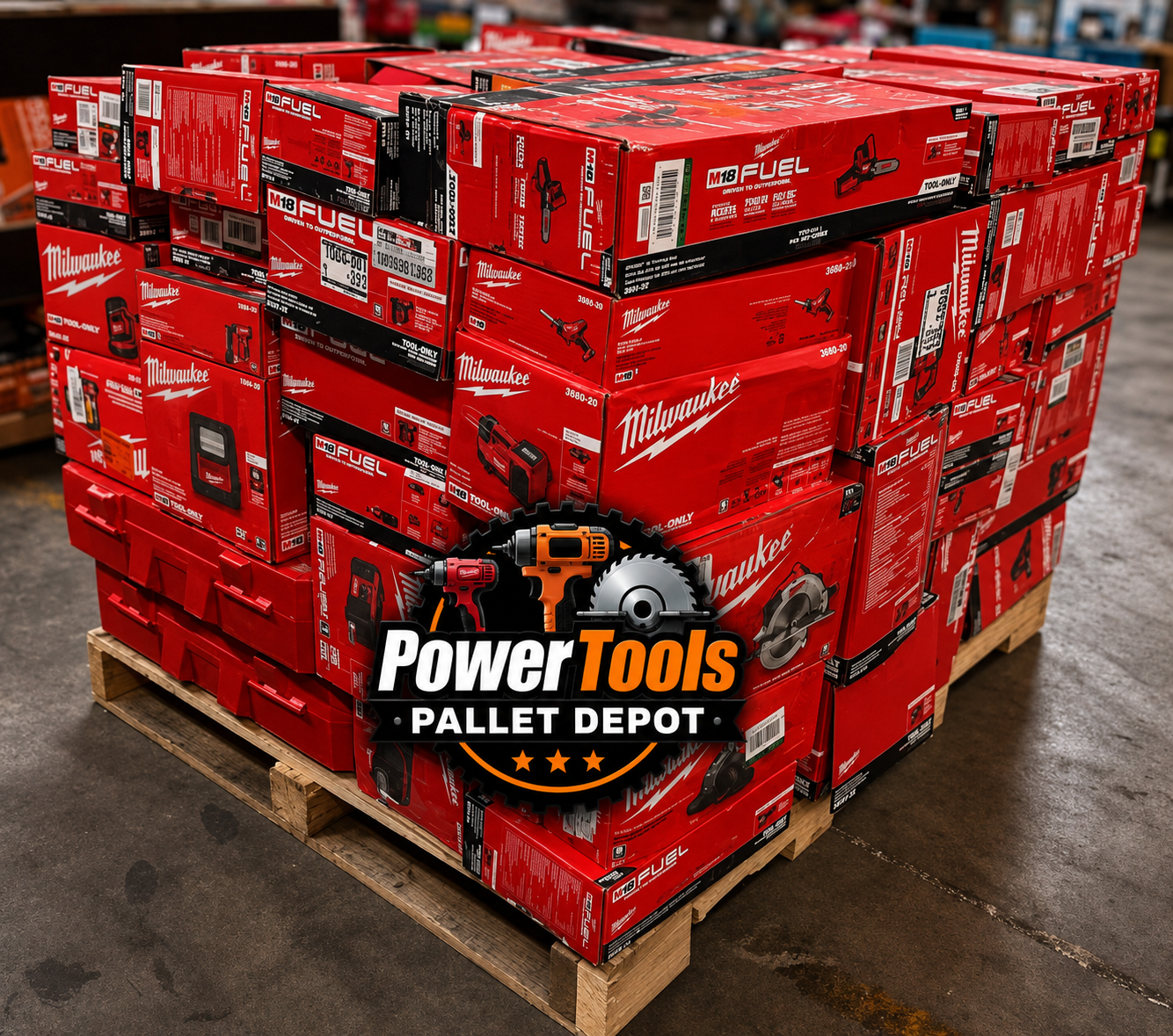 Milwaukee M18 Power Tools Pallet – 220 Units