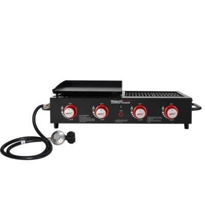 Royal Gourmet 4-Burner Tailgater Grill and Griddle Combo 430-Sq. in Black Portable Liquid propane Grill