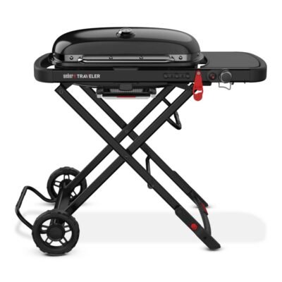 Weber Traveler 320-Sq. in Stealth Black Portable Liquid propane Grill