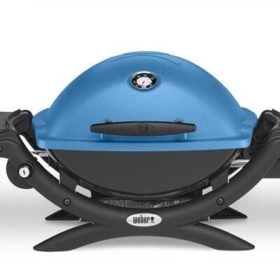 Weber Q 1200 189-Sq. in Blue Portable Liquid propane Grill